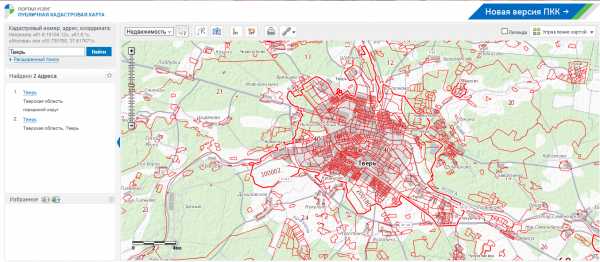 Кадастровая карта твери