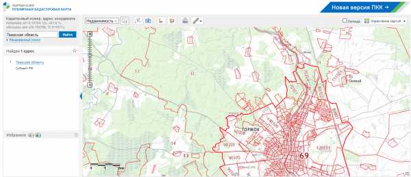 Кадастровая карта города твери